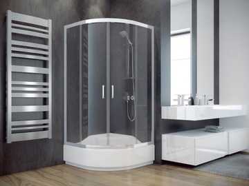 kabina półokrągła MODERN 165X80 Besco przejrzysta