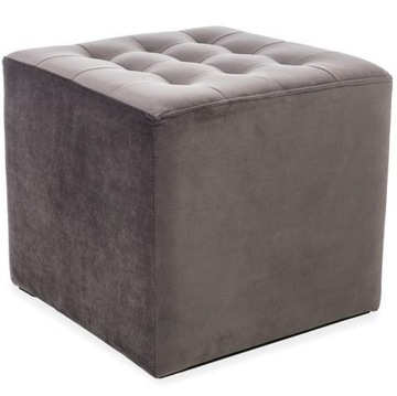 Pufa Lori Velvet Szara Bluvel 14 Salon Sypialnia