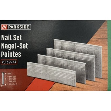 Gwoździe zszywki Parkside 3000 szt typ 47 15/20/25/32 mm