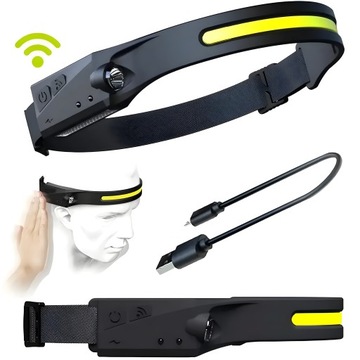 МОЩНАЯ СВЕТОДИОДНАЯ ФАРА, АККУМУЛЯТОР, ФАРА, РЕМЕНЬ НА ГОЛОВУ, USB
