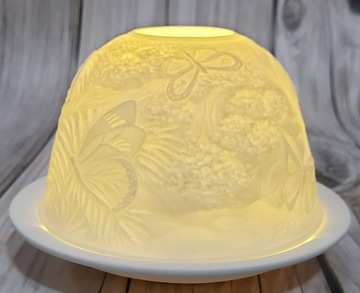 Фарфоровый фонарь в виде лебедей Rosenthal.