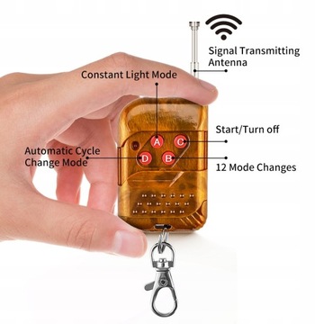 СИГНАЛЬНАЯ ЛАМПА 12 СВЕТОДИОДОВ СТРОБСКОП ДИСТАНЦИОННЫЙ 12-24В