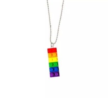 ŁAŃCUSZEK Z ZAWIESZKĄ LEGO KLOCKI NASZYJNIK KLOCEK
