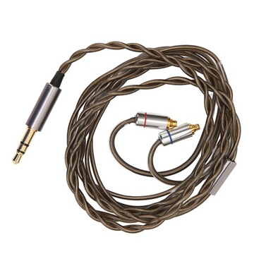 Кабель для наушников MMCX с посеребренным разъемом 3,5 мм.