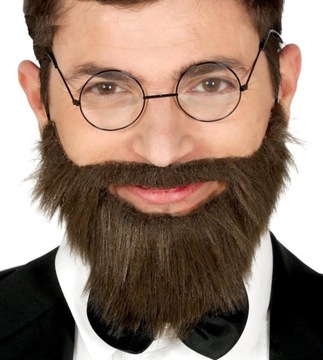 SUPER Broda z wąsami elegancka brąz 11961BZ dziadek gentelman Józef