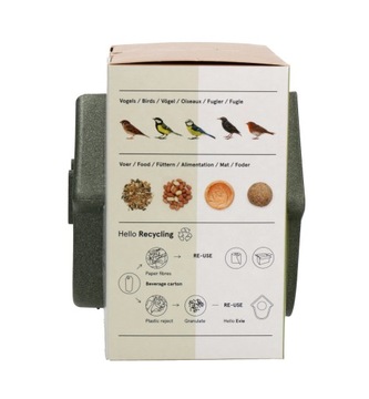 СОВРЕМЕННАЯ КОРМОВКА ДЛЯ ПТИЦ EVIE + ЖИРНЫЕ ШАРИКИ 15 ШТ. SINGING FRIEND