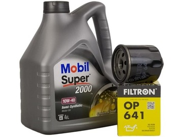 MOBIL SUPER 2000 10W40 4L+FILTR OLEJU OP641