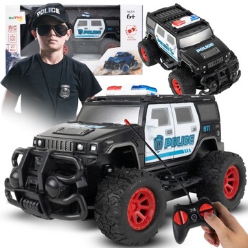 SAMOCHÓD AUTO RADIOWÓZ POLICJA JEEP TERENOWY RC STEROWANY PILOT DLA DZIECI