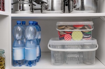 Прозрачное прямоугольное ведро 5л с крышкой ДЛЯ ЕДЫ для мелких вещей