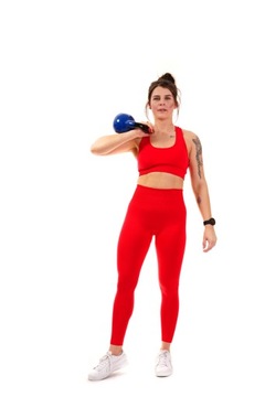 Damski komplet UniquYou Red M treningowy zestaw top legginsy HIT
