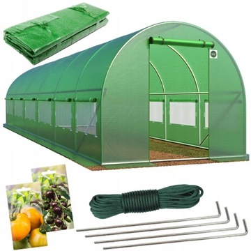 TUNEL FOLIOWY OGRODOWY UV-4 SZKLARNIA 6x3m NAMIOT PREMIUM 18m2 + GRATIS
