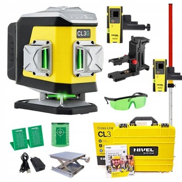 NIVEL SYSTEM CL3G LASER ZIELONY DETEKTOR + ŁATA