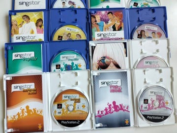 КОЛЛЕКЦИЯ SINGSTAR PS2 PAL ENG НАБОР ИГР ДЛЯ PLAYSTATION 2*8 ИГР
