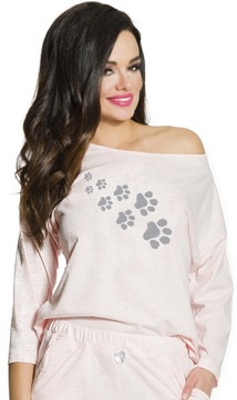 СПОРТИВНАЯ СВОБОДНАЯ ЖЕНСКАЯ ПИЖАМА, ДЛИННЫЙ РУКАВ, НОГИ M