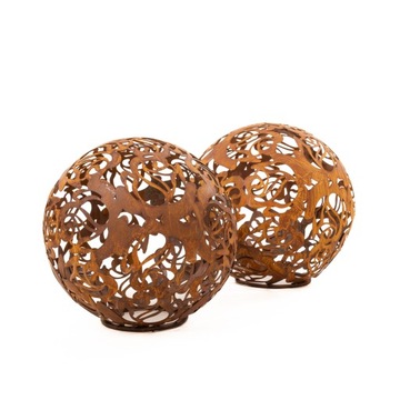 ДЕКОРАТИВНАЯ СВЕТИЛЬНИК САДОВЫЙ ШАР РОЗА УЛИЧНЫЙ САДОВЫЕ ШАРЫ 35 СМ КОРТЕН