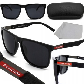 OKULARY PRZECIWSŁONECZNE MĘSKIE Polaryzacyjne PolarZONE UV400 ETUI + GRATIS