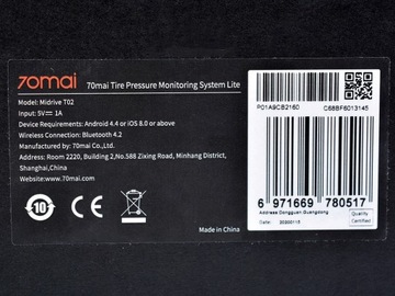 XIAOMI 70mai TPMS LITE ДАТЧИК ДАВЛЕНИЯ В ШИНАХ