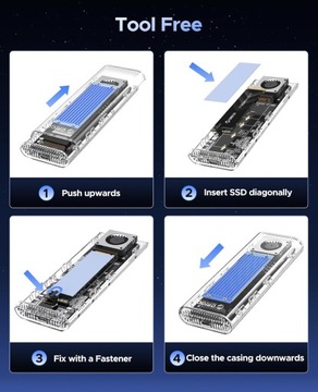 Адаптер корпуса ORICO M.2 NVMe SSD 40 Гбит/с L717