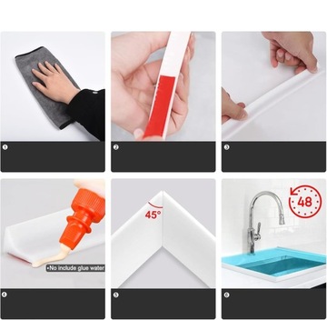 Силиконовый уплотнитель для душа 200 см.