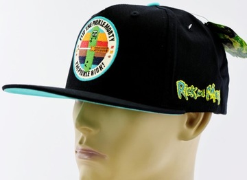 Czapka z prostym daszkiem męska Rick and Morty SNAPBACK 55-60cm czarna HAFT