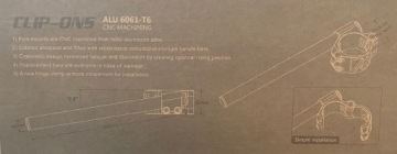 CLIP-ON открывающийся руль TWO 54mm BLACK Cafe Racer Custom SG