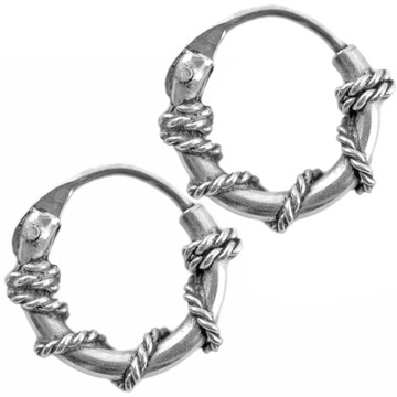 Versil kolczyki koła kółka ozdobne 10mm srebro 925