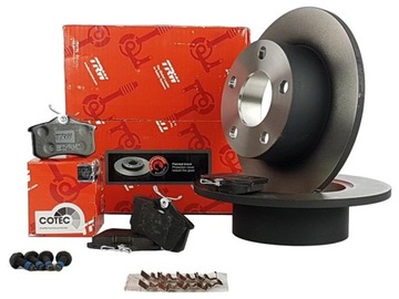 TRW TARCZE + KLOCKI TYŁ VW PASSAT B5 B5FL 245MM