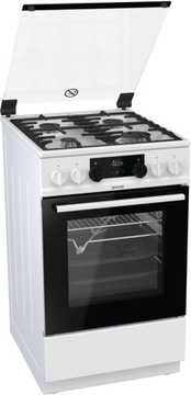 Kuchnia gazowo elektryczna GORENJE KS5350WF Katalityczne Rożen Para Grill