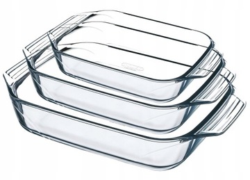 Zestaw 3 x Naczynie żaroodporne do zapiekania lasagne 1,4L+2,9L+3,8L PYREX