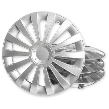 4x Kołpaki 14 Meridian Silver srebrne uniwersalne do samochodu na felgi