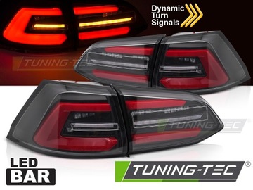 SVĚTLA DIODOVÉ LED BLACK RED DO VW GOLF 7 VII 13-17