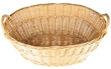 Плетеная ДЕРЕВЯННАЯ КОРЗИНКА ДЛЯ ПИЩЕВЫХ ИГРУШЕК, 70 СМ