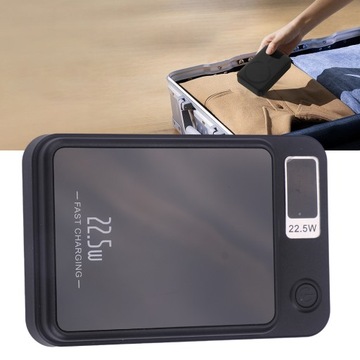 БЕСПРОВОДНОЙ МАГНИТНЫЙ POWERBANK СО СВЕТОДИОДОМ 10000МАЧ 5В 22,5ВТ PD/QC3.0