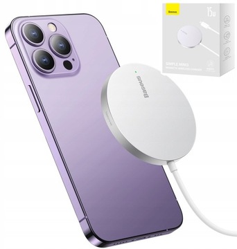 BASEUS ŁADOWARKA INDUKCYJNA BEZPRZEWODOWA 15W MAGSAFE DO IPHONE 12 13 14 15