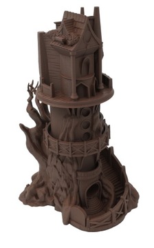 Obserwator ogromna wieża do kości - Dice Tower Brązowy