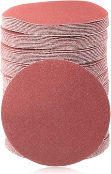 100szt PAPIER ŚCIERNY RZEP KRĄŻEK DYSK 125mm P24