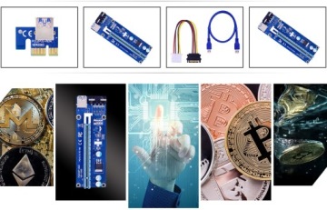 Комплект переходника GOLD CHIPAL VER006S PCI-E USB 3.0 Толстый кабель PCI-E MOLEX