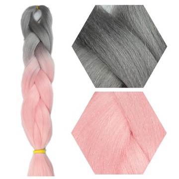Włosy SYNTETYCZNE do warkoczyków KOLOROWE warkoczyki DOCZEPIANE WŁOSY ombre
