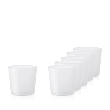 Pojemnik szklany do zalewu świec 71423 szkło biała satyna 185 ml kpl. 6 szt