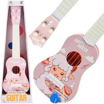 GITARA KLASYCZNA UKULELE INSTRUMENT STRUNY EDUKACYJNE DUŻA 42 CM DLA DZIECI