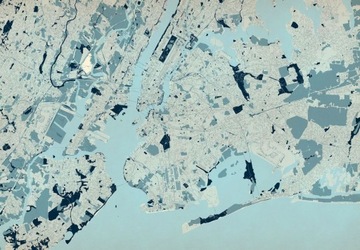 Mapa Nowego Jorku fototapeta ścienna 366x254 cm