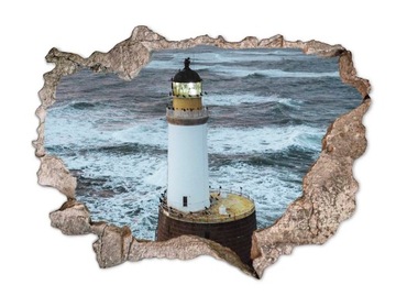 Naklejka na ścianę dziura 3D fototapeta latarnia