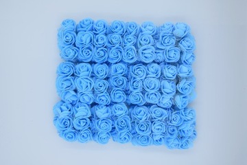 ПЕННЫЕ РОЗЫ РОЗЫ ЦВЕТЫ БОЛЬШИЕ СИНИЕ 72 шт.