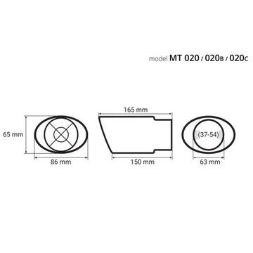 НАСАДКА ВЫХЛОПА ХРОМИРОВАННАЯ НЕРЖАВЕЮЩАЯ СТАЛЬ 020