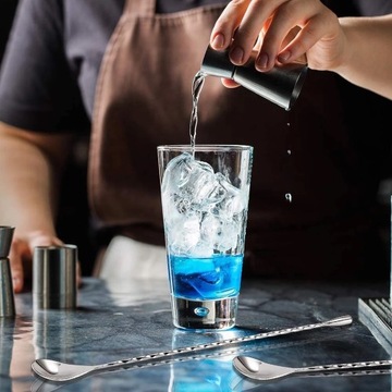 Барменская ложка, стальная спираль, 26 см, капля