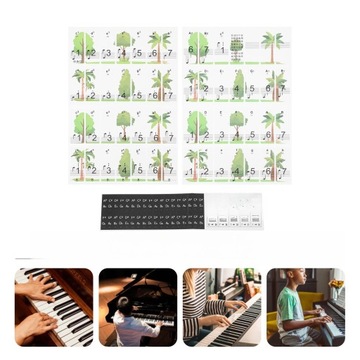 СЪЕМНЫЕ ЭТИКЕТКИ НАКЛЕЙКИ НА ПИАНИНО ДЛЯ НАЧИНАЮЩИХ НАКЛЕЙКИ НА КЛАВИАТУРУ ДЛЯ ДЕТЕЙ