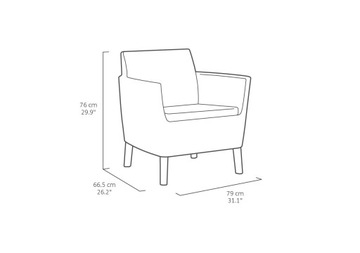 КОМПЛЕКТ САДОВОЙ МЕБЕЛИ SALEMO для 2 человек WEEKEND ТЕХНОРАТАН ГРАФИТ