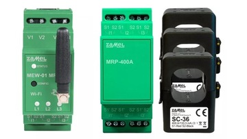 Комплект измерения энергии SUPLA 400A монитор MEW-01MRP + модуль MRP-400 ZAMEL