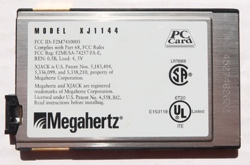 PCMCIA Факс-модем с XJack Megahertz XJ1144