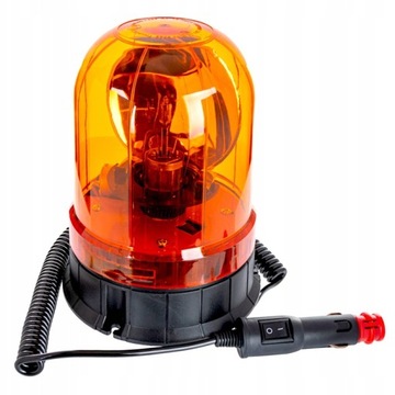 Lampa ostrzegawcza błyskowa kogut na żarówkę H! 12/24V magnes